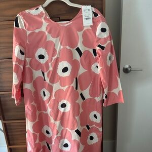 Marimekko Pieni Unikko 2 Poplin Dress – Size 38 (US ~6/8)